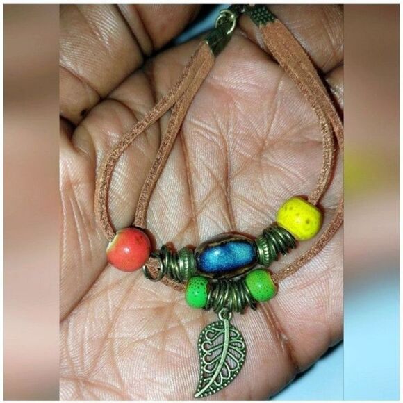 Vintage ethnic style beaded unisex adjustable bracelet - Picture 3 of 7